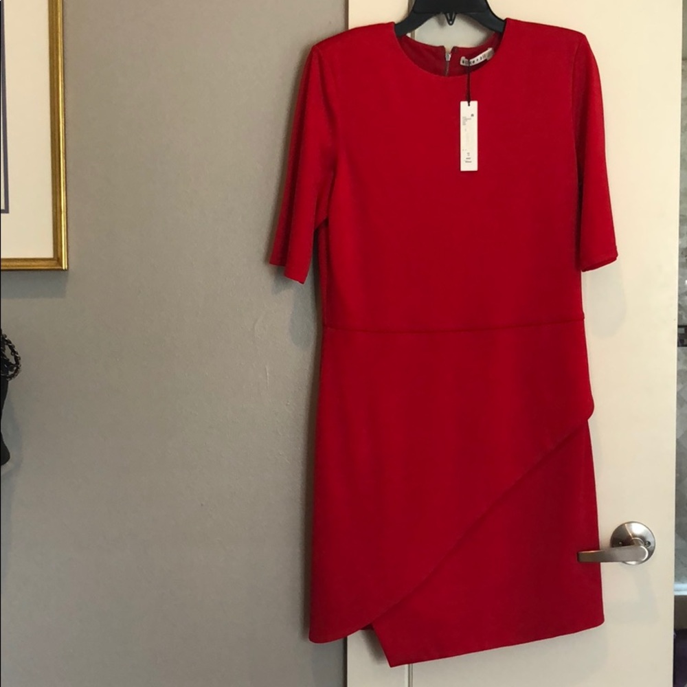 NWT ALICE + OLIVIA SZ 14 classy red dress - Picture 2 of 10